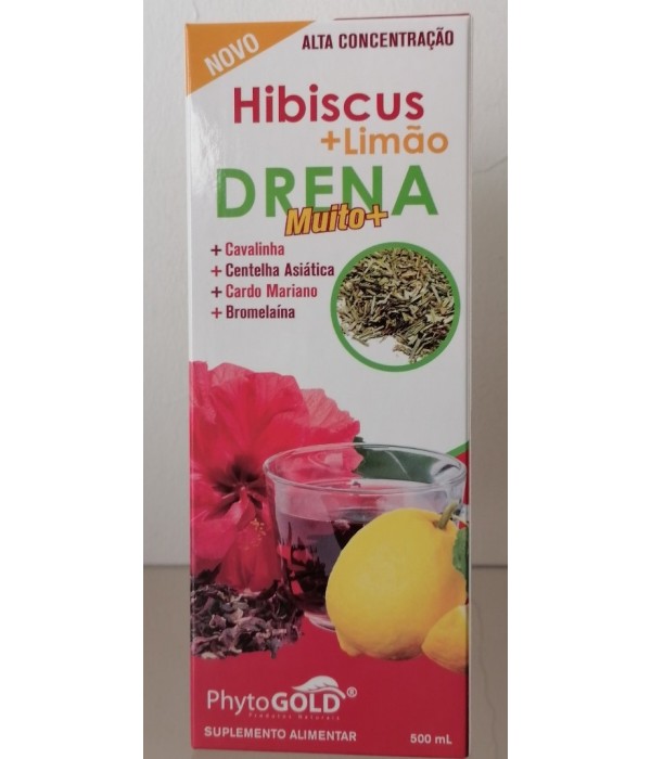 Hibisco + Limão Drena muito + - 500ml - Phytogold